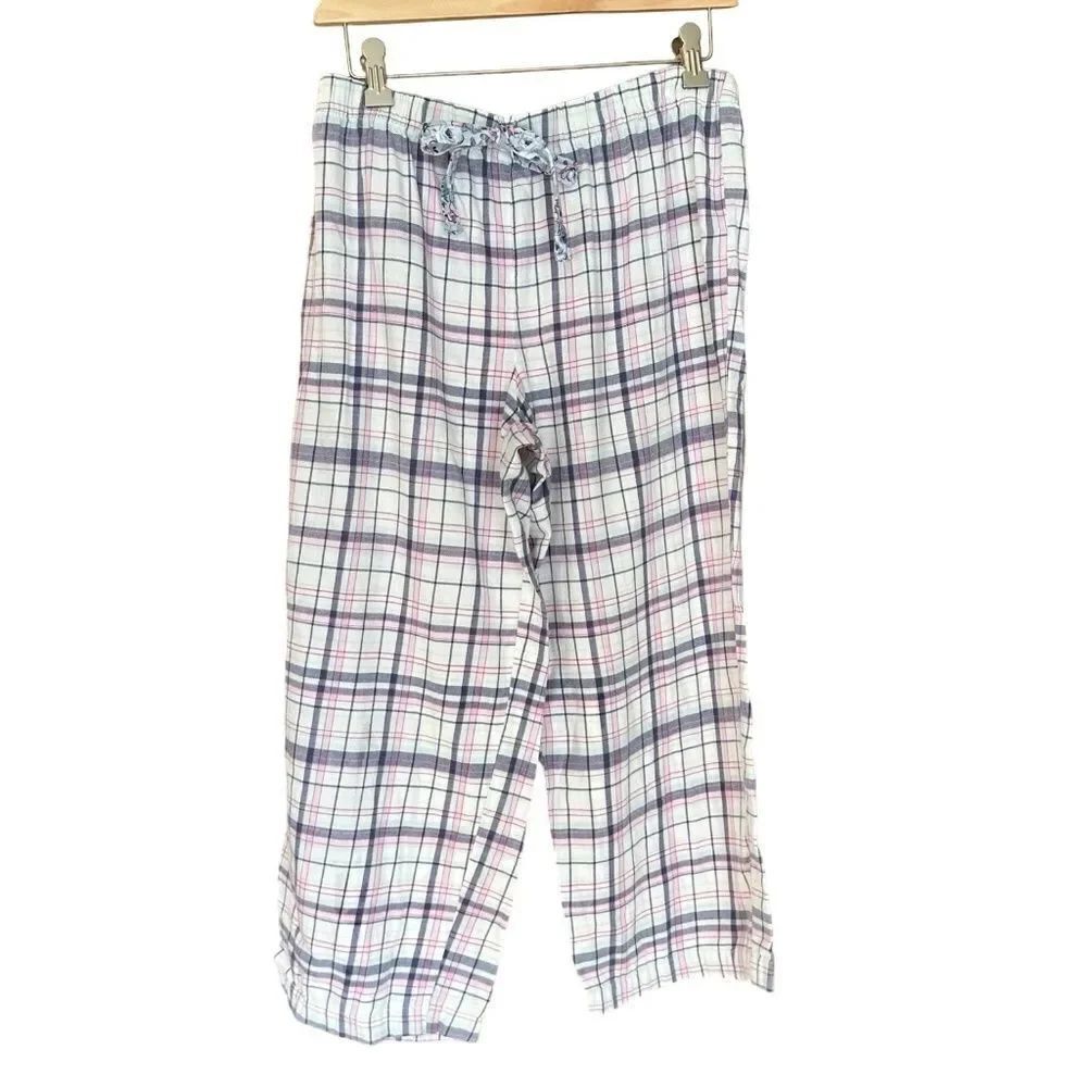🔥FINAL🔥 Charter Club Womens Pajama Lounge Bottoms Drawstring Waist Size Small